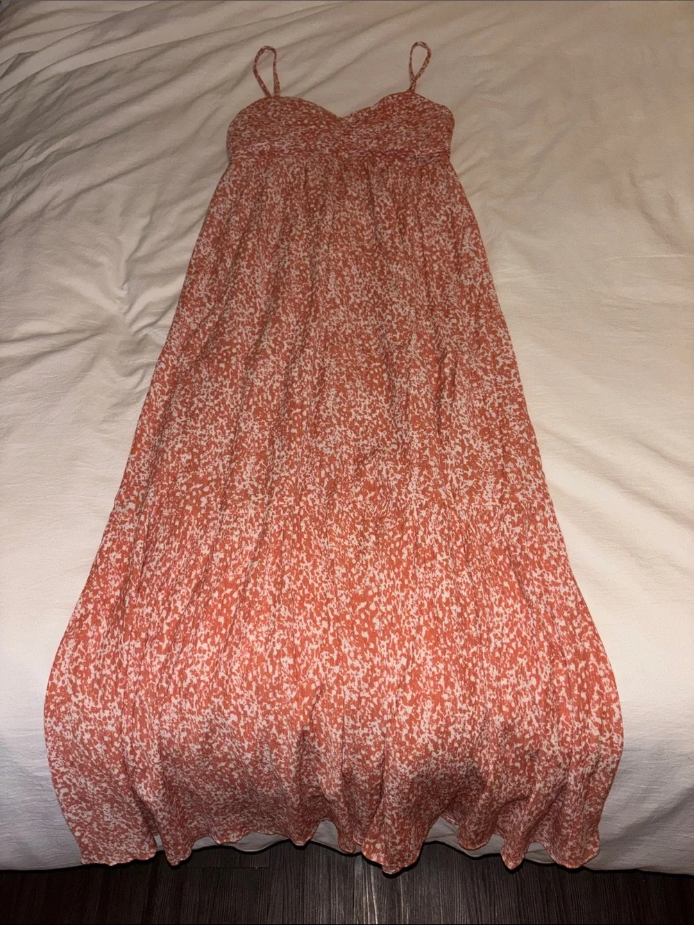Abercrombie & Fitch Coral Print Maxi Dress